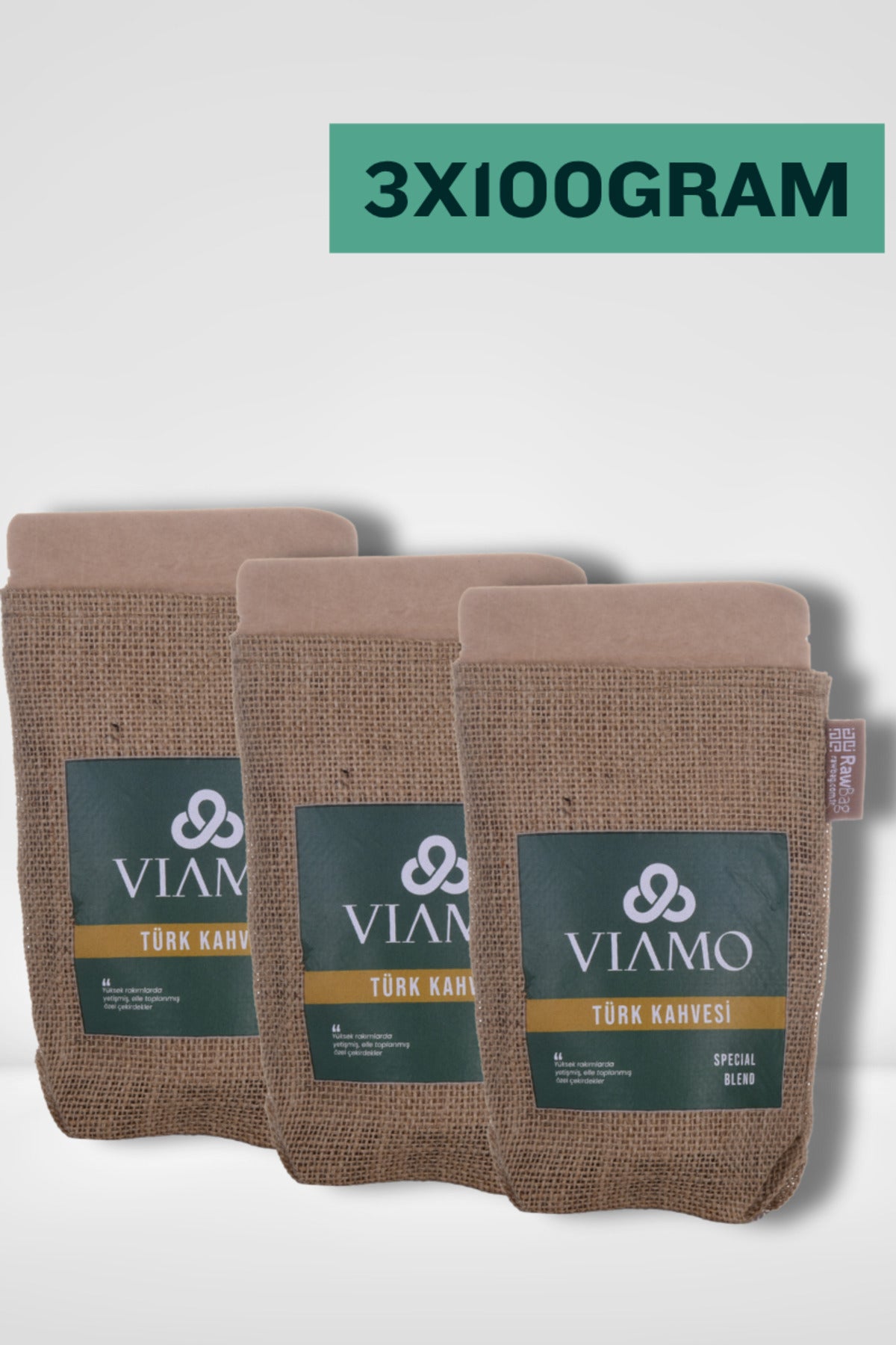 3 Adet Öğütülmüş Türk Kahvesi 100 gram Orta Kavrulmuş 3x100gram