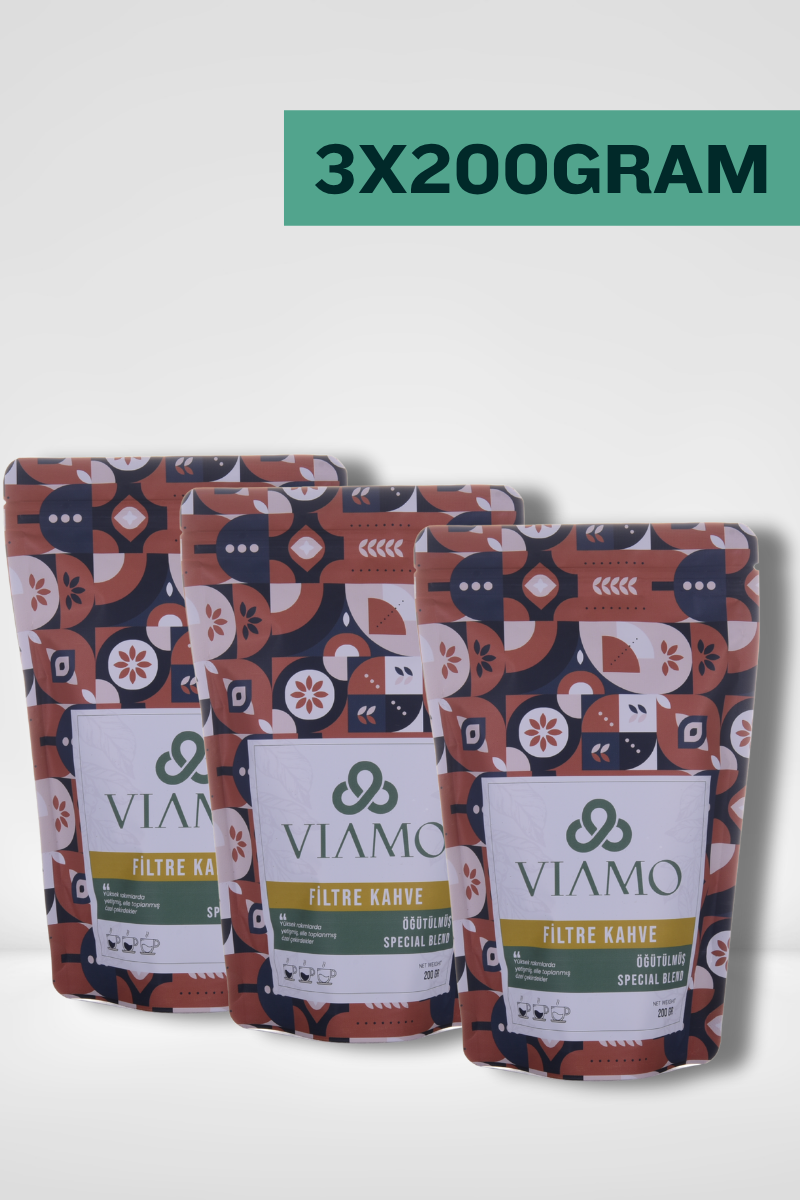 3 Adet Öğütülmüş Filtre Kahve 200 gram Orta Kavrulmuş Gold 3x200gram