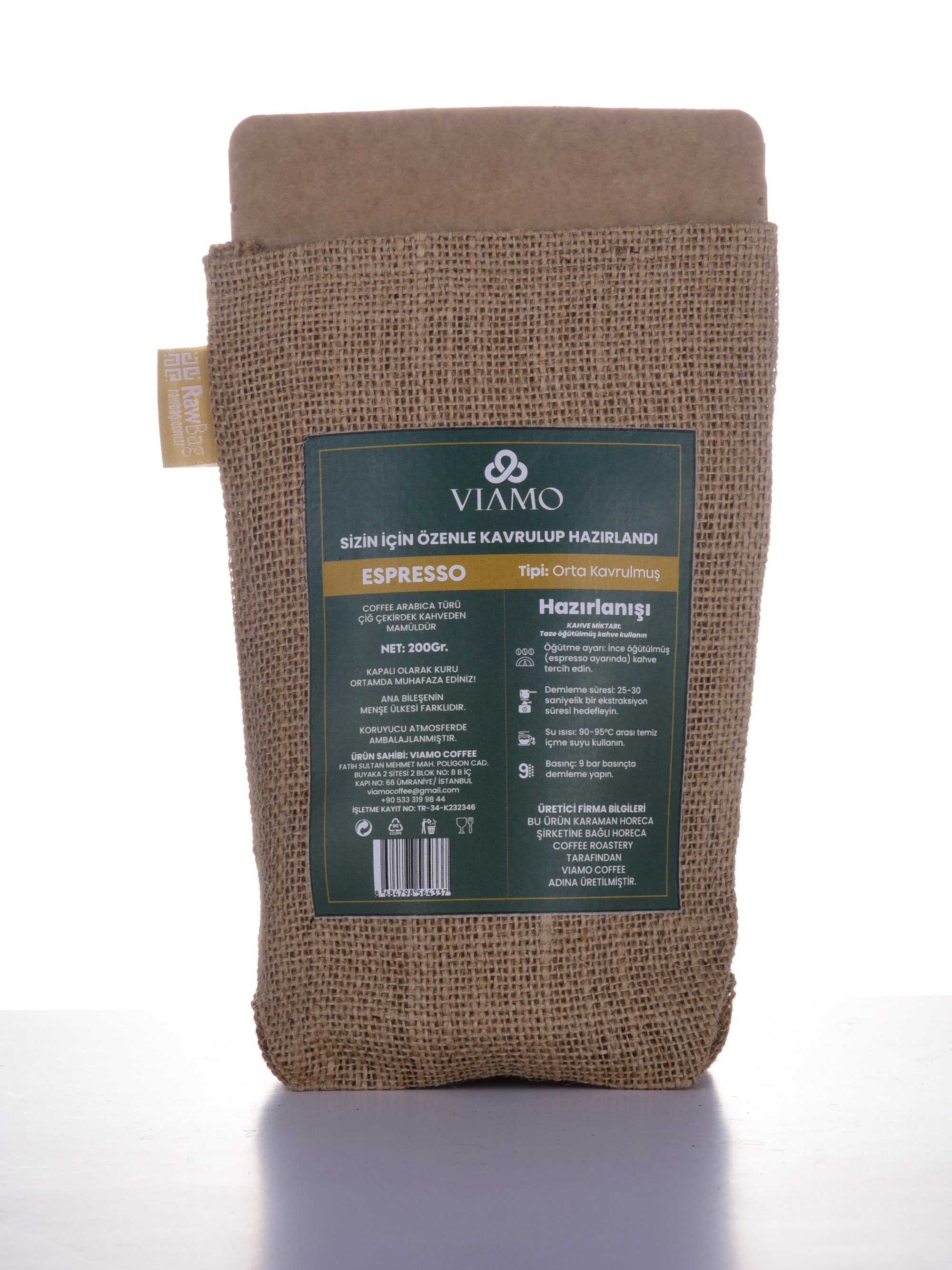 3 Adet Çekirdek Espresso Kahve 200 gram Orta Kavrulmuş Premium 3x200gram